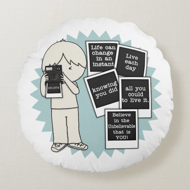 Wechseln in einem Instant Rundes Kissen (Vorderseite)