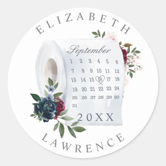 Wechseln Sie den Rollkalender für die Papierrolle Runder Aufkleber (Vorderseite)