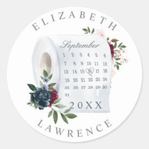 Wechseln Sie den Rollkalender für die Papierrolle Runder Aufkleber