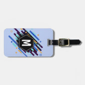 Wechseln zu allen anfänglichen blauen Farbstreifen Gepäckanhänger (Vorderseite horizontal)