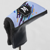 Wechseln zu allen anfänglichen, schwarzen blauen F Golf Headcover (3/4 Vorderseite)