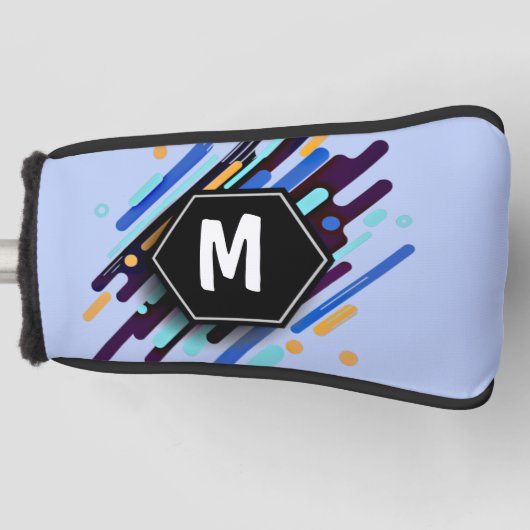 Wechseln zu allen anfänglichen, schwarzen blauen F Golf Headcover (Vorderseite)