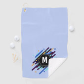 Wechseln zu allen anfänglichen, schwarzen blauen F Golfhandtuch (Insitu)