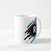 Wechseln zu einer beliebigen Anfangsfarbe für blau Kaffeetasse (VorderseiteRechts)