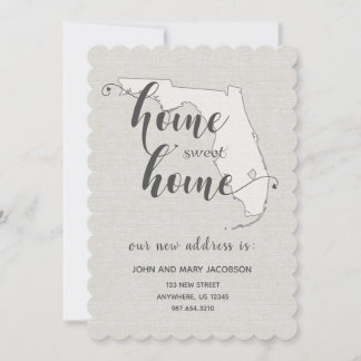 Wechseln zu Florida New Address Zuhause Sweet Zuha Einladung