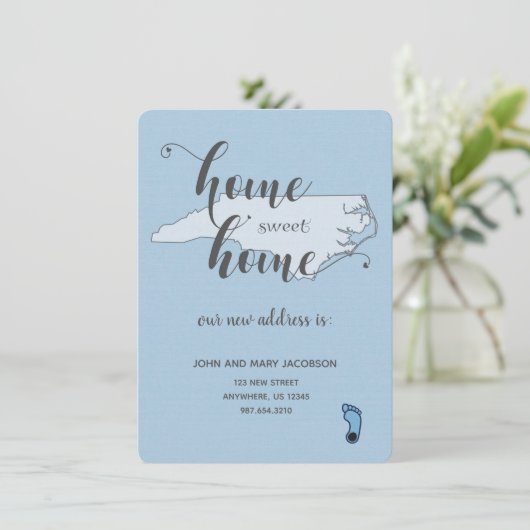 Wechseln zu "New Address Zuhause Sweet Zuhause NC" Einladung (Stehend Vorderseite)