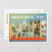 Wechseln zur Vintagen Adressenänderung Ankündigungspostkarte (Vorne/Hinten)