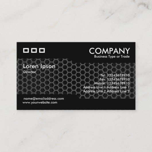 Wechselnd - Dunkle Honigwabe Visitenkarte (Vorderseite)