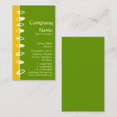 Wechselnde Blätter - Gelb, Grün und Creme Visitenkarte (Vorne/Hinten)