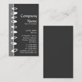 Wechselnde Blätter - grau, dunkelgrau und weiß Visitenkarte (Vorne/Hinten)