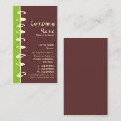 Wechselnde Blätter - Grün, Braun und Creme Visitenkarte (Vorne/Hinten)