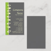 Wechselnde Blätter - Grün, Grau und Creme Visitenkarte (Vorne/Hinten)