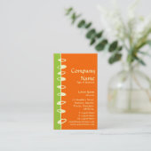 Wechselnde Blätter - Grün, Orange und Creme Visitenkarte (Stehend Vorderseite)