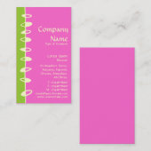 Wechselnde Blätter - Grün, Rosa und Creme Visitenkarte (Vorne/Hinten)