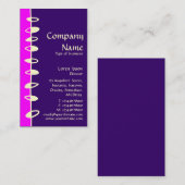 Wechselnde Blätter - Magenta, Deep Lila & Cream Visitenkarte (Vorne/Hinten)