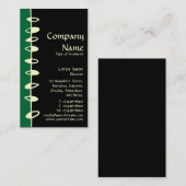 Wechselnde Blätter - Orange, Schwarz und Creme Visitenkarte (Vorne/Hinten)