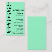 Wechselnde Blätter - Schwarz auf blassgrün 99FFCC Visitenkarte (Vorne/Hinten)