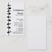 Wechselnde Blätter - Schwarz auf Weiß (Gold) Visitenkarte (Vorne/Hinten)