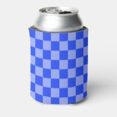 Wechselnde Blau und Hellviolett Schachbrettmuster Dosenkühler (Kanne Rückseite)