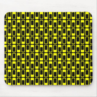 Wechselnde Rechtecke (Gelb mit Schwarz) Mousepad