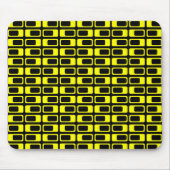 Wechselnde Rechtecke (Gelb mit Schwarz) Mousepad (Vorne)