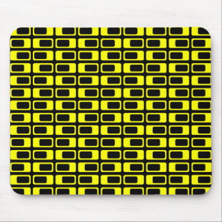 Wechselnde Rechtecke (Gelb mit Schwarz) Mousepad