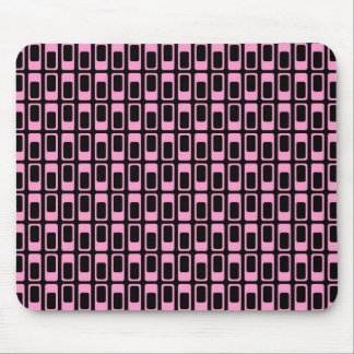 Wechselnde Rechtecke (rosa mit schwarz) Mousepad