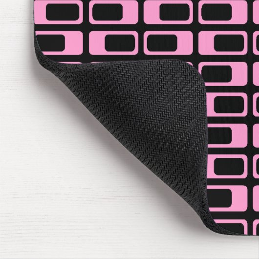 Wechselnde Rechtecke (rosa mit schwarz) Mousepad (Ecke)
