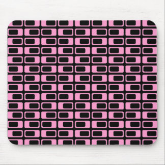 Wechselnde Rechtecke (rosa mit schwarz) Mousepad