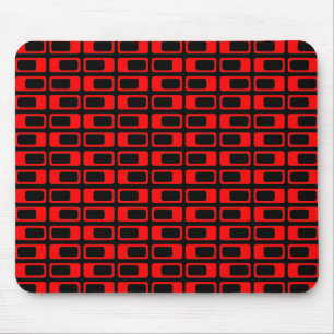 Wechselnde Rechtecke (rot mit schwarz) Mousepad