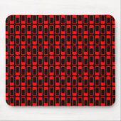 Wechselnde Rechtecke (rot mit schwarz) Mousepad (Vorne)