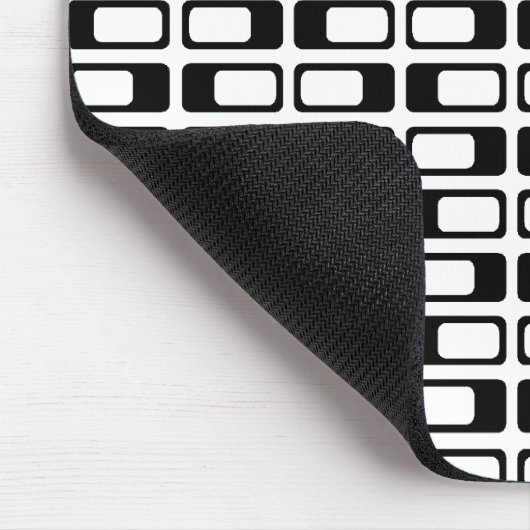 Wechselnde Rechtecke (Schwarz mit Weiß) Mousepad (Ecke)