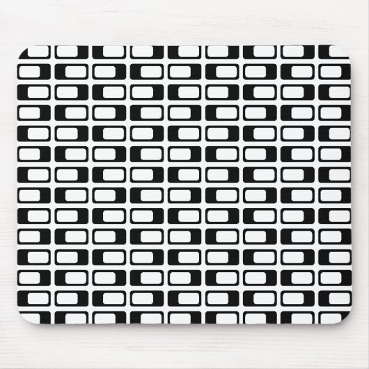 Wechselnde Rechtecke (Schwarz mit Weiß) Mousepad (Vorne)