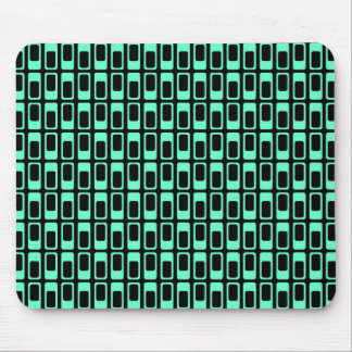 Wechselnde Rechtecke (Türkis mit Schwarz) Mousepad