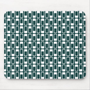 Wechselnde Rechtecke (weiß mit dunkelgrün) Mousepad