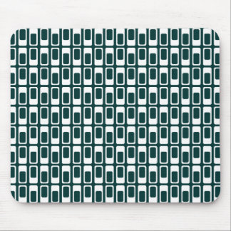 Wechselnde Rechtecke (weiß mit dunkelgrün) Mousepad