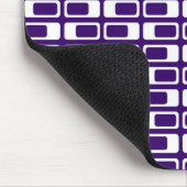 Wechselnde Rechtecke (weiß mit dunklem Violett) Mousepad (Ecke)