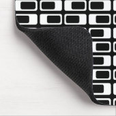Wechselnde Rechtecke (weiß mit schwarz) Mousepad (Ecke)