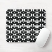 Wechselnde Rechtecke (weiß mit schwarz) Mousepad (Mit Mouse)