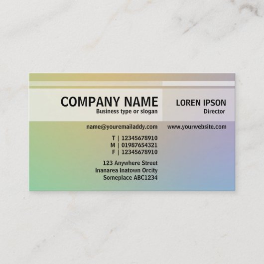 Wechselnde Töne - weiche Farbverläufe - Visitenkar Visitenkarte (Vorderseite)