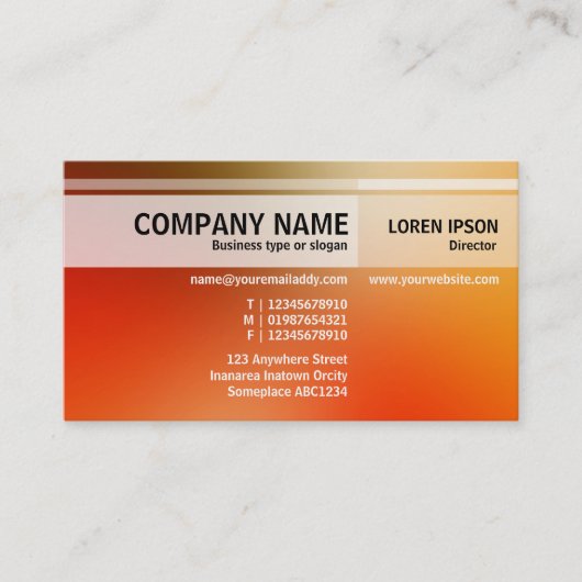 Wechselnde Töne - weiche Farbverläufe - Visitenkar Visitenkarte (Vorderseite)