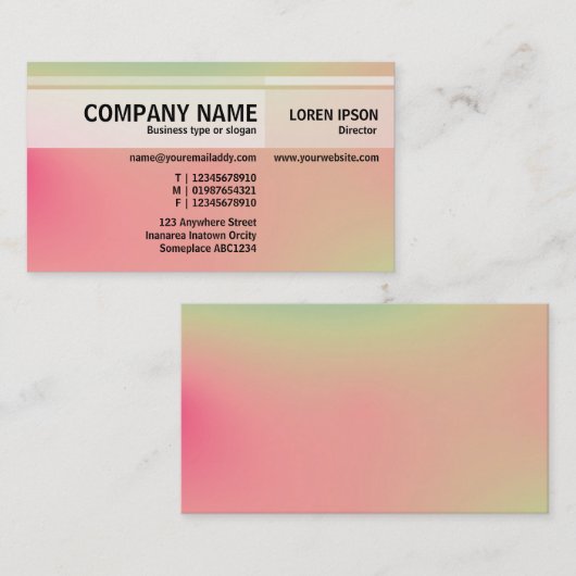 Wechselnde Töne - weiche Farbverläufe - Visitenkar Visitenkarte (Vorne/Hinten)