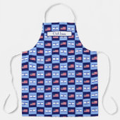 Wechselnde USA - Israel-Flaggenmuster Schürze (Vorderseite)
