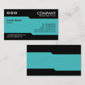 Wechselnder - Cyan Embossed Texture Visitenkarte (Vorne/Hinten)
