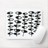 Wechselndes Blätter abstrakt - Schwarzweiss Mousepad (Mit Mouse)