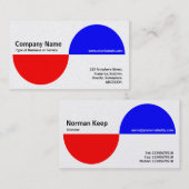 Wechselndes Crecents - rot und Blau (Platin) Visitenkarte (Vorne/Hinten)