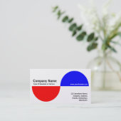 Wechselndes Crecents - rot und Blau (Platin) Visitenkarte (Stehend Vorderseite)