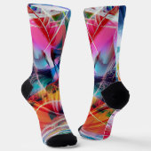 Wechselspiel mehrfarbiger Linien Socken (Gewinkelt)