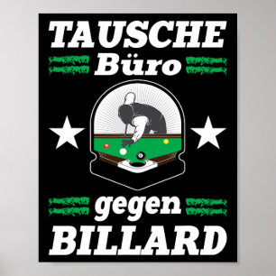 Wechselstelle gegen Billiards Funny Snooker Po Poster