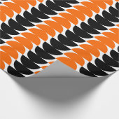Wechselstoffe 02 - Orange und Schwarz Geschenkpapier (Ecke)